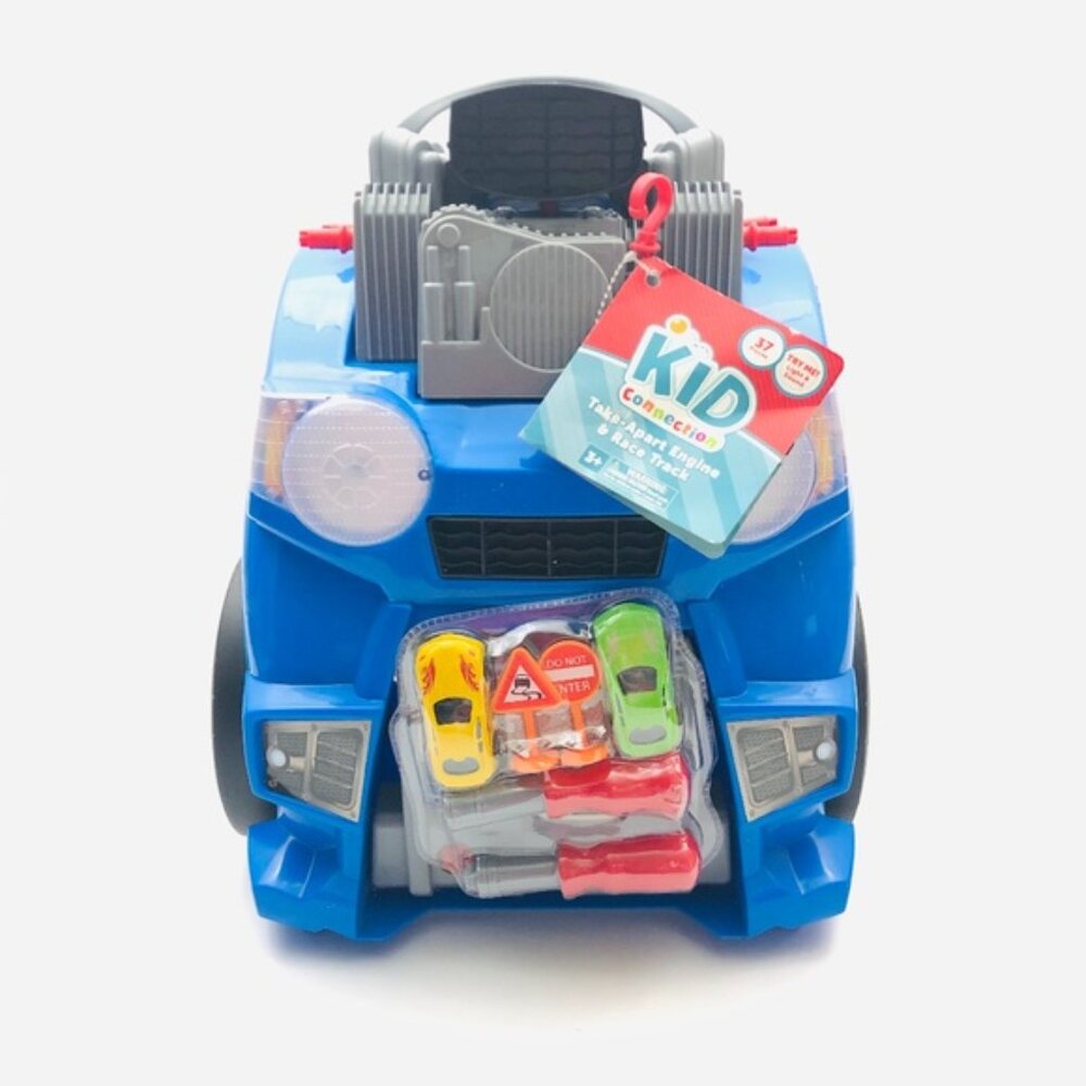 Kid Connection Take Apart Car Engine and Racetrack Cars Play Set